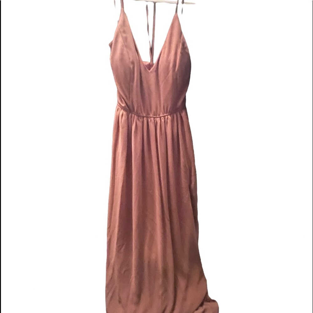 Rose Gold long dress. Only used once. Like new.